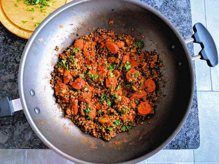 Lentils And Chorizo Recipe Cuisine Fiend